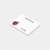 Van het bureau van leraar Red Sequin Apple Sparkle Post-it® Notes (Schuin)