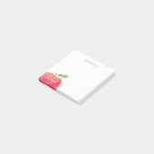 Van het bureau van leraar rode Waterverf Apple Post-it® Notes (Schuin)