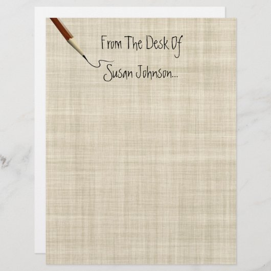 Van het bureau van... Letterhead Stationery (Voorkant / Achterkant)