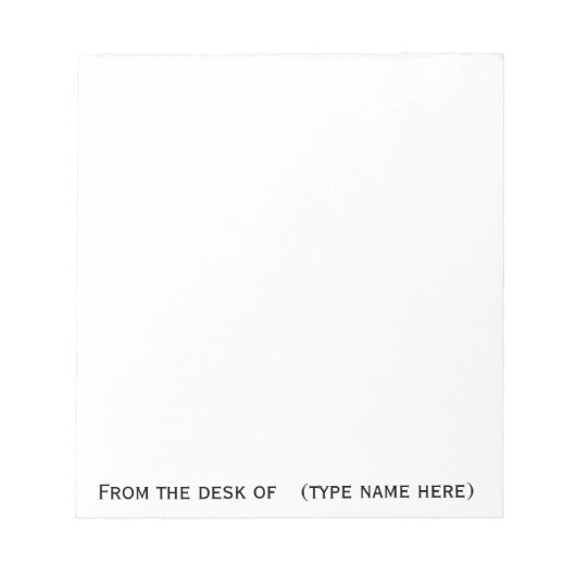 "Van het bureau van" memo-pad Notitieblok (Voorkant)
