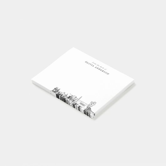 Van het bureau van Mesa Skyline gepersonaliseerd Post-it® Notes (Schuin)