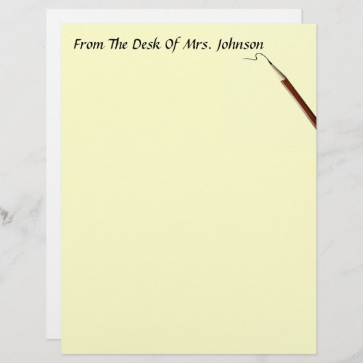 Van het bureau van? met potlooistuur (Voorkant / Achterkant)