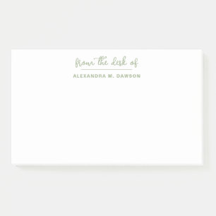 Van het bureau van moderne minimalistische salie g post-it® notes