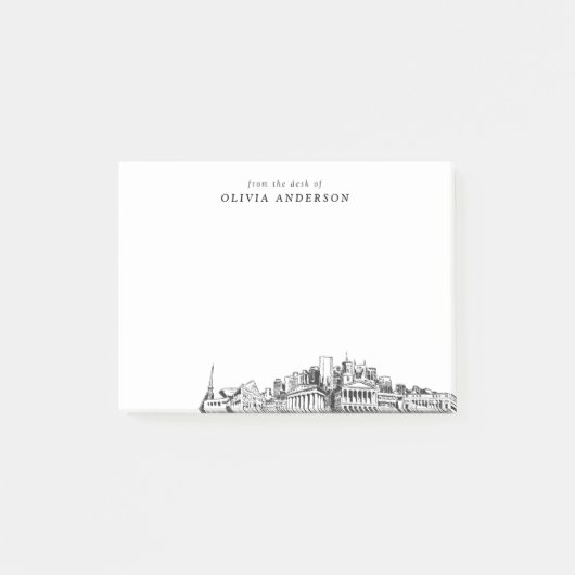Van het bureau van Nashville Skyline gepersonalise Post-it® Notes (Voorkant)
