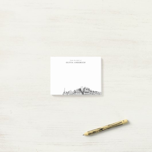 Van het bureau van Nashville Skyline gepersonalise Post-it® Notes (Op bureau)
