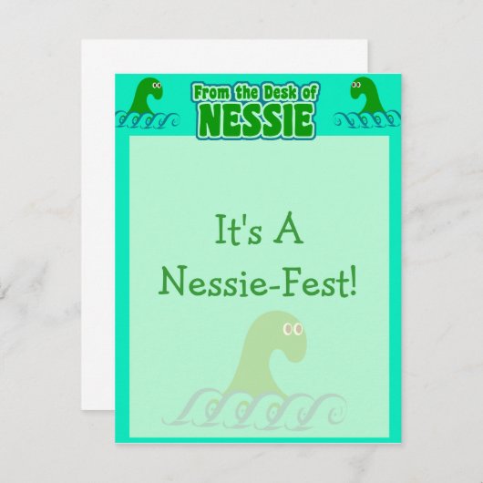 Van het bureau van Nessie! Notitiekaartje (Voorkant / Achterkant)