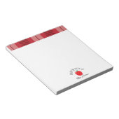 Van het bureau van | Notitieblok rode Apple-leraar (Schuin)