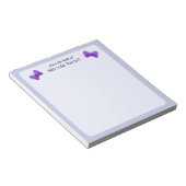 Van het bureau van Paarse vlinders Notitieblok (Schuin)