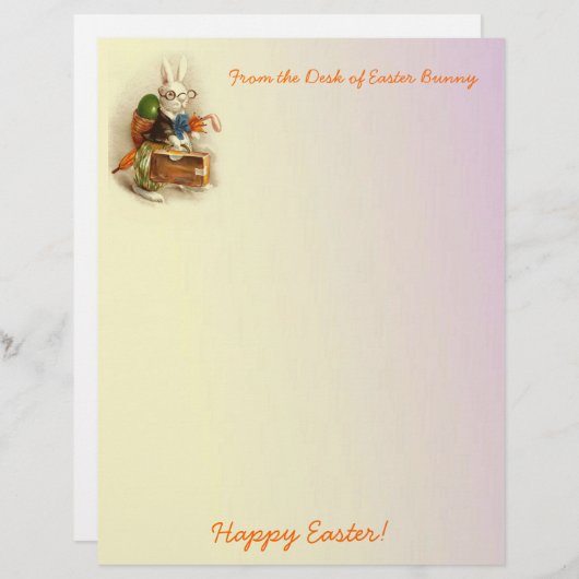 Van het bureau van PaasBunny Letterhead (Voorkant / Achterkant)