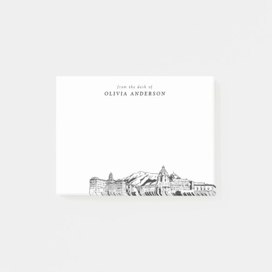 Van het bureau van Pasadena Skyline gepersonalisee Post-it® Notes (Voorkant)