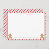 Van het bureau van | Pepermuntstrepen peperkoek Feestdagenkaart (Voorkant / Achterkant)