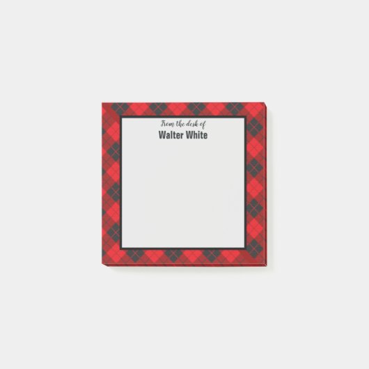Van het bureau van Red Pset Flannel Post-it Notiti Post-it® Notes (Voorkant)