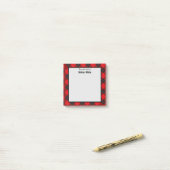 Van het bureau van Red Pset Flannel Post-it Notiti Post-it® Notes (Op bureau)