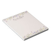 Van het bureau van rustige wilde bloemen notitieblok (Schuin)