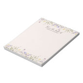 Van het bureau van rustige wilde bloemen notitieblok (Linkerzijde)