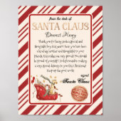 Van het bureau van Santa Claus Full Sled Letter Poster (Voorkant)