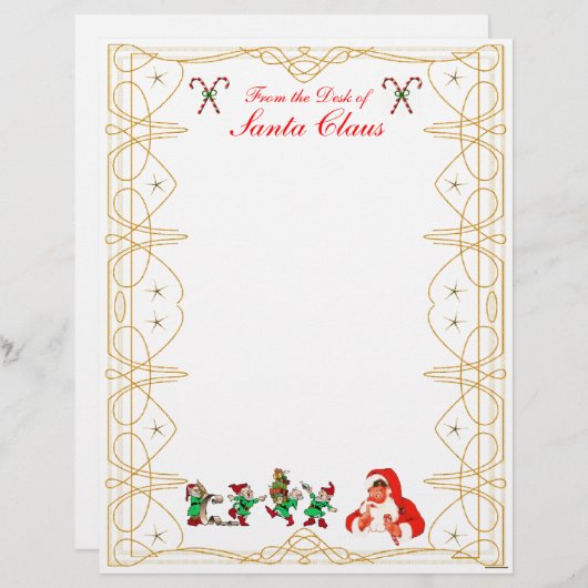 Van het bureau van Santa Claus Letterhead (Voorkant / Achterkant)