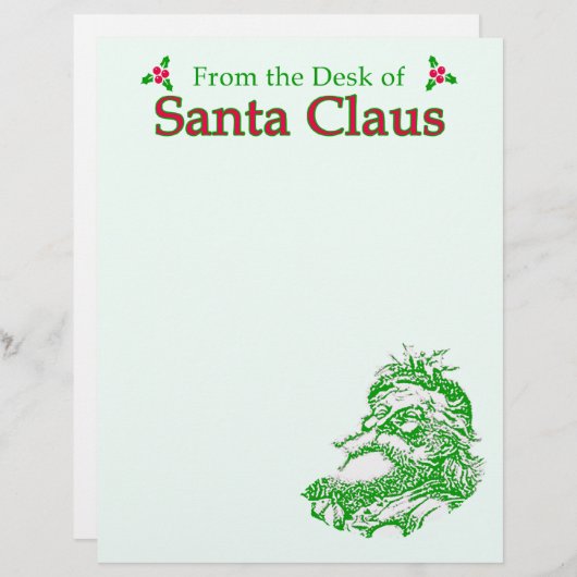 Van het bureau van Santa Claus Letterhead (Voorkant / Achterkant)