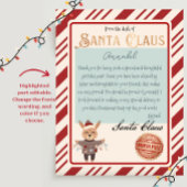 Van het bureau van Santa Claus Rendier Santa Lette Poster