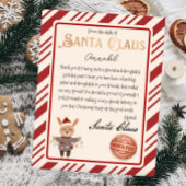 Van het bureau van Santa Claus Rendier Santa Lette Poster