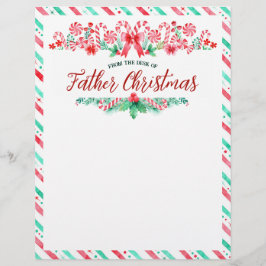 Van het bureau van Santa Father Christmas Waterver Briefhoofd