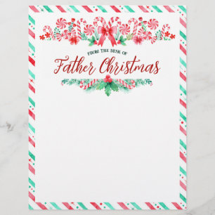 Van het bureau van Santa Father Christmas Waterver Briefhoofd