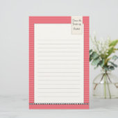 Van het bureau van... schrijfbehoeften briefpapier (Staand voorkant)