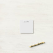 Van het bureau van Simple Monogram Grijs Post-it® Notes (Op bureau)