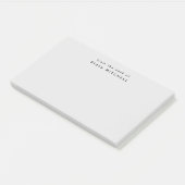 Van het bureau van Simple Monogram Grijs Post-it® Notes (Schuin)