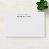 Van het bureau van Simple Monogram Grijs Post-it® Notes (Kantoor)