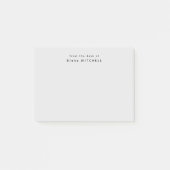 Van het bureau van Simple Monogram Grijs Post-it® Notes (Voorkant)