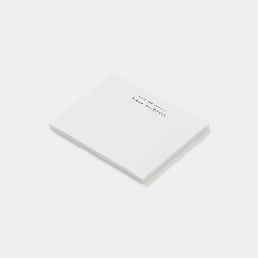Van het bureau van Simple Monogram Grijs Post-it® Notes (Schuin)