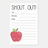 Van het bureau van uw leraar Happy Mail Apple Post-it® Notes (Voorkant)
