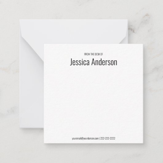 Van het bureau van zwart-wit Naam Telefoon E-mail Notitiekaartje (Voorkant)