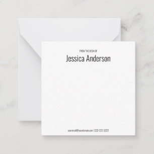 Van het bureau van zwart-wit Naam Telefoon E-mail Notitiekaartje