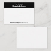 Van het bureau van zwart-wit Naam Telefoon E-mail Notitiekaartje (Voorkant / Achterkant)