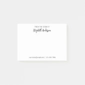 Van het bureau van zwart-wit script Jouw naam Post-it® Notes (Voorkant)