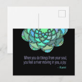 Van het citaat van Soul Rumi Briefkaart (Voorkant / Achterkant)