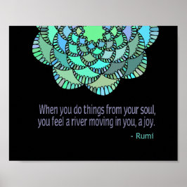 Van het citaat van Soul Rumi Poster