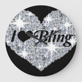 Van het de diamanthart "I van Sparkly de minnaar Grote Klok