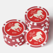 Van het de douanekleur & monogram van de rit Vrije Poker Chips (Opstapeling)