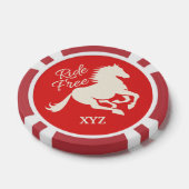 Van het de douanekleur & monogram van de rit Vrije Poker Chips (Enkel)
