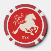 Van het de douanekleur & monogram van de rit Vrije Poker Chips (Achterkant)