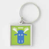 Van het de douanemonogram van het Pop-art van Sleutelhanger (Voorkant)