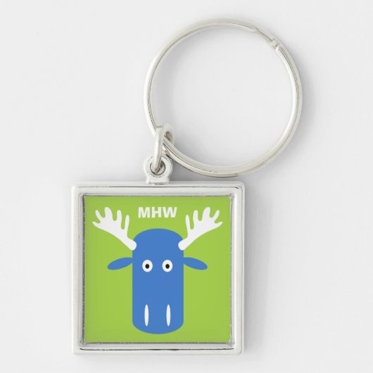 Van het de douanemonogram van het Pop-art van Sleutelhanger (Voorkant)