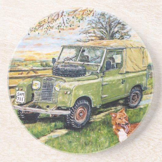 Van het de drinkonderzetter van het zandsteen het onderzetter (Voorkant)