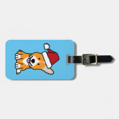 Van het de hondpuppy van Corgi pet van de Kerstman Bagagelabel (Voorkant horizontaal)