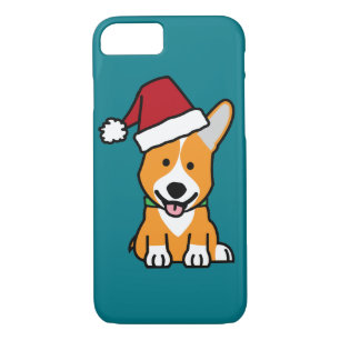 Van het de hondpuppy van Corgi pet van de Kerstman Case-Mate iPhone Case