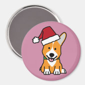 Van het de hondpuppy van Corgi pet van de Kerstman Magneet (Voorkant / Achterkant)