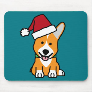 Van het de hondpuppy van Corgi pet van de Kerstman Muismat